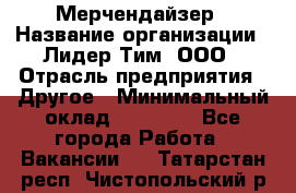 Мерчендайзер › Название организации ­ Лидер Тим, ООО › Отрасль предприятия ­ Другое › Минимальный оклад ­ 35 000 - Все города Работа » Вакансии   . Татарстан респ.,Чистопольский р-н